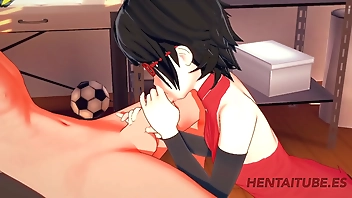 Naruto Hentai 3D - Sarada Handjob & Blowjob to Naruto and cum in her mouth - Hentai Hard Sex