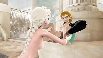 Frozen lesbian - Elsa x Anna - 3D Porn
