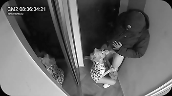 Wife sucked the postman while husband in the next door