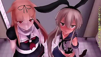 レイヤー島風と夕立による 貞チンポフェラ