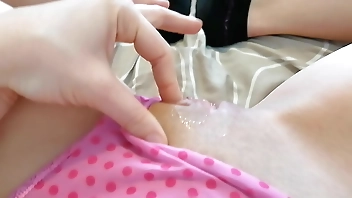 Perfect teen very wet pussy masterbation cute panties