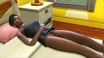 step finds his naked in his bed and he masturbated looking at her then he climbed on her to touch her a little with his cock not knowing that his was awake and told him to shut up and fuck her - Indian and