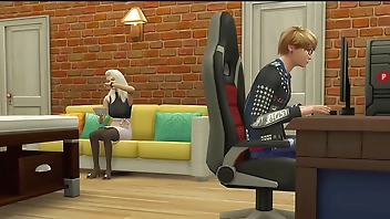 step Mom offers to her son an erotic massage to make it easier for him to not to suffer so much  of separation from his girlfriend - Mother and son