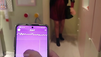 Public Remote Vibrator In the Mall - I control the pussy with lush - MissCreamy