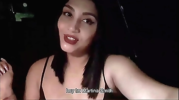 Martinasmith dress up as a whore and a stranger pays her for fucking into his car