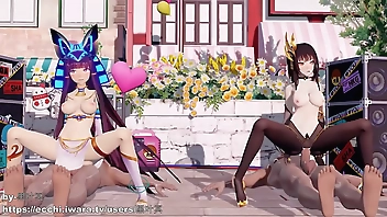 MMD Ramesses and Kangxi sex dance Lupin