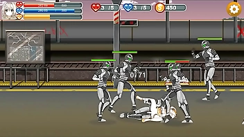 Cute girl having sex with soldiers men in new 2021 hentai game Magical angel fairy flower