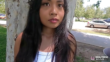 Real Teens - Chesty Asian Luna Mills Does Her First Porn Casting