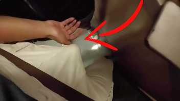 Unknown Blonde Milf Grabbing my Dick in Subway Metro