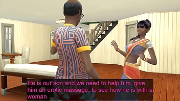 भारतीय माँ शायद ही पिता द्वारा एक कामुक मालिश में बेटे के साथ पहली बार सेक्स करने के लिए आश्वस्त हो - शर्मीली किशोरी