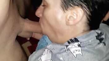 Wife swallowing cum and facefucked