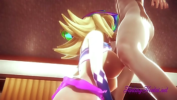 Yu Gi Oh Hentai  - Dark Magician Girl blowjob and fucked - Japanese manga anime cartoon 3D Porn