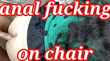 Indian milf fucked on a big chair
