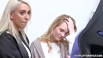 Sexy MILF thief Kylie Kingston and teen dauther Natalie Knight shared with the cops dick after getting arrested because of stealing.