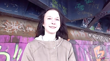 GERMAN SCOUT - FLEXIBLE SHY TINY GIRL PICKUP AND FUCK AT REAL STREET CASTING
