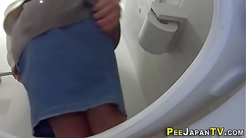 Japanese babes filmed pee