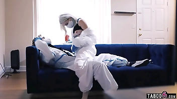 Crazy quarantine pandemic porn with blonde teen Lola Fae and her partner