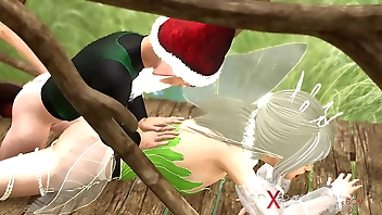 Hot sex! Horny beautiful fairy and gnome in the village