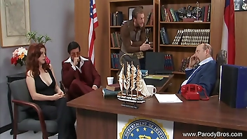 Big Tit Redhead Does The Mafia Boss Enjoying The Fucking