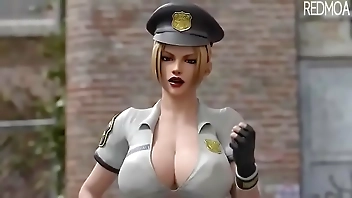 female cop want my cock 3d animation