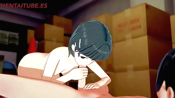 Sword Art Online Hentai 3D - Kirito x Suhuha. Handjob, blowjob, fuck with cum inside