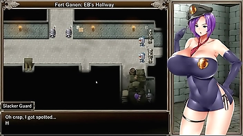 Karryn's Prison [RPG Hentai game] Ep.1 The new warden help the guard to jerk off on the floor