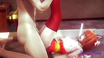 Card Captor Sakura - Sakura in Fucked and cums inside her pussy - Japanese anime video porn