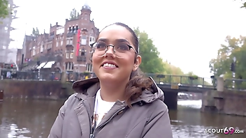 GERMAN SCOUT - TINY NATURAL NERD GIRL PICKUP AND ROUGH FUCK AT STREET CASTING