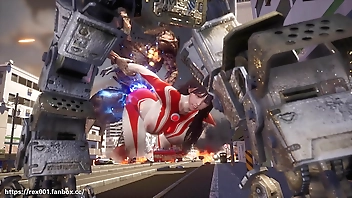 ウルトラレディ 街中(カラータイマー付き)