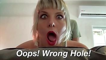 HEY! THAT’S MY ASSHOLE! Stuck StepMom Gets Surprise Anal Fuck