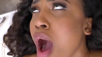 Horny stepbrother bangs his hot ebony stepsister - black porn