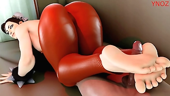 Street Fighter Chun Li footjob by Ynoz