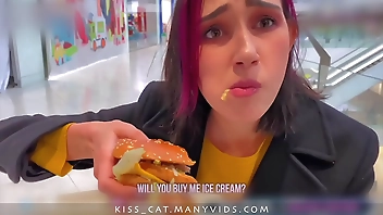 Risky Blowjob in Fitting Room for Big Mac - Public Agent PickUp & Fuck Student in Mall / Kiss Cat