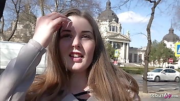 GERMAN SCOUT - 18yr YOUNG CURVY BIG TITS LUCIE PICKUP AND FUCK