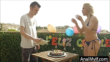 stepson gets birthday anal surprise from Stepmother