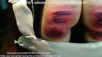 Marie's first caning.