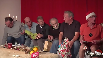 Sexy old vs young gangbang