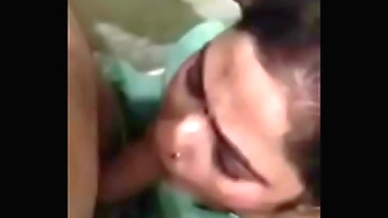 Hindu Mom sucking Muslim lover cock