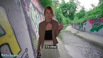 Public Agent Redhead Ariela Donovan fucked in a tunnel