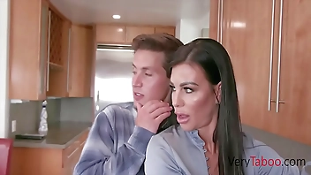 StepSon Slides His Bacon Inside While Husband Eats