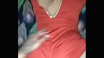 Bride fucks with red dress