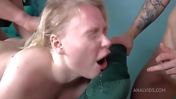 NEW Chubby Albino - MC Nicole Gets Two Anal Orgasms! Double pussy DP, slaps, spit, , ass licking, hard NRX090