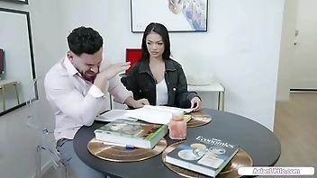 Petite asian teen wants tutors big cock