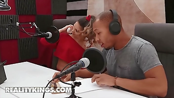 Curvy white girl (Athena Faris) sneaks a taste of  (Ricky Johnson's) big black dick - Reality Kings