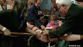 Busty slave rough lezdom public banged