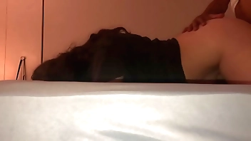 latina teen takes backshots from boyfriend