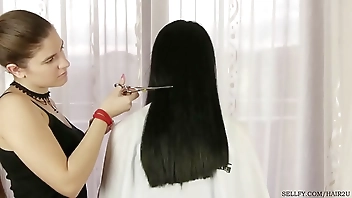 Girl has her hair cut as punishment for using her sister's hairbrush