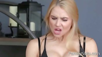 Proud stepmom happy to do erotic massage to stepson