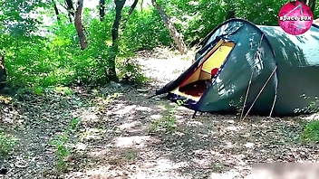 Saw Solo Masturbation Girl While Camping