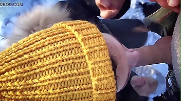 श्यामला चूसने और मुँह में सह  छिपे हुए कैमरे